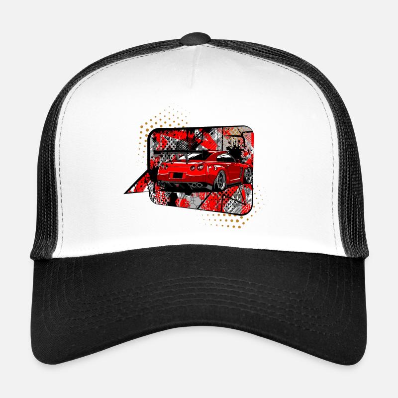 Gtr rot - Trucker Cap - Weiß/Schwarz