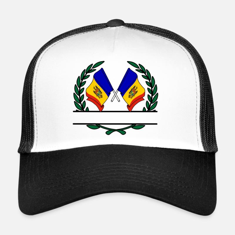Flags Moldova laurel wreath banner Trucker Cap