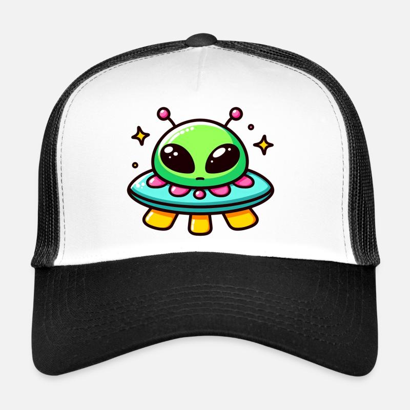 Alien Encounter - Trucker Cap - white/black