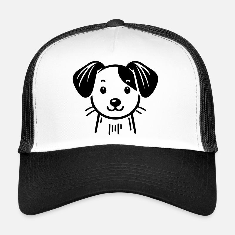 Hund - Trucker Cap - Weiß/Schwarz