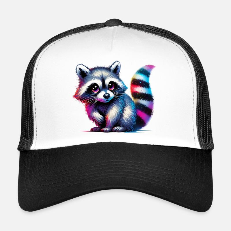 Waschbär - Trucker Cap - Weiß/Schwarz