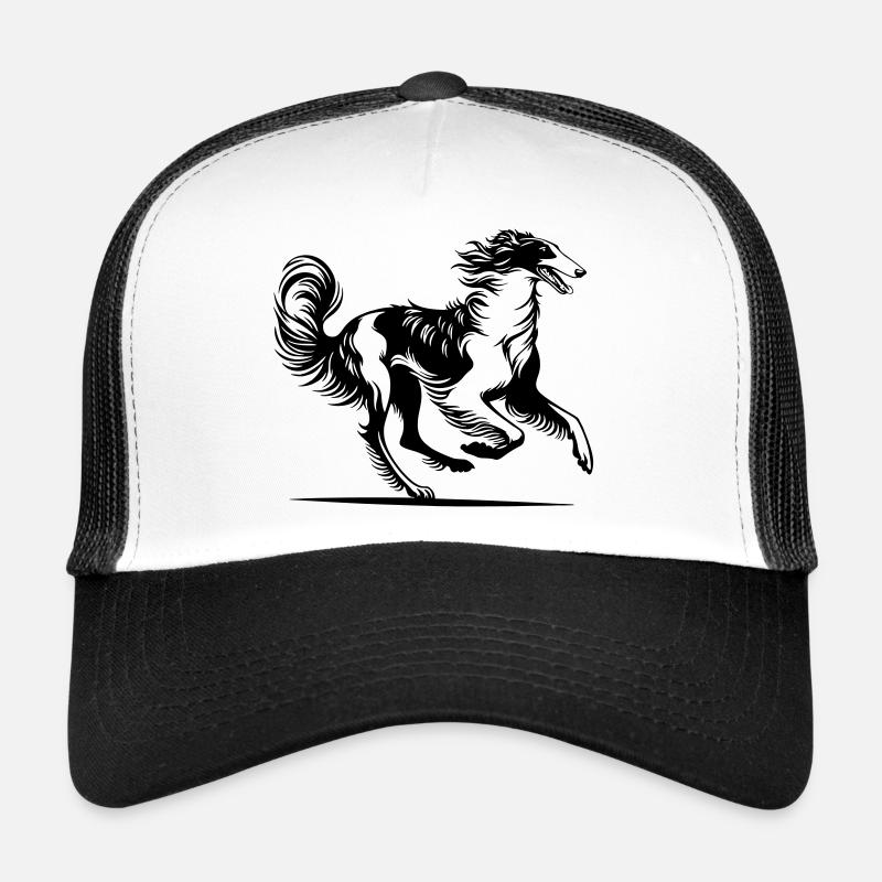 Barzoï - Casquette trucker  - blanc/noir