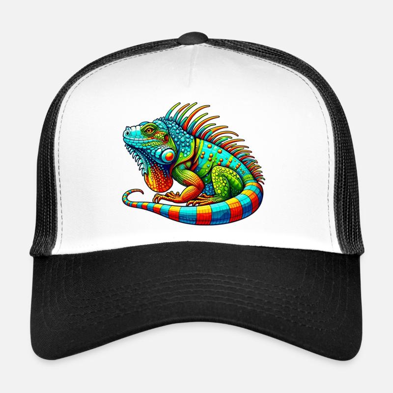 Iguane - Casquette trucker - blanc/noir