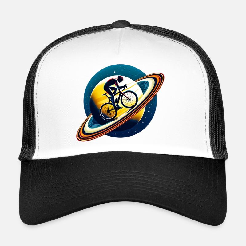 Cyclist on Saturn Trucker Cap
