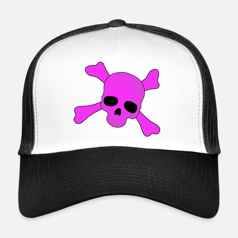 Crâne rose Casquette trucker 