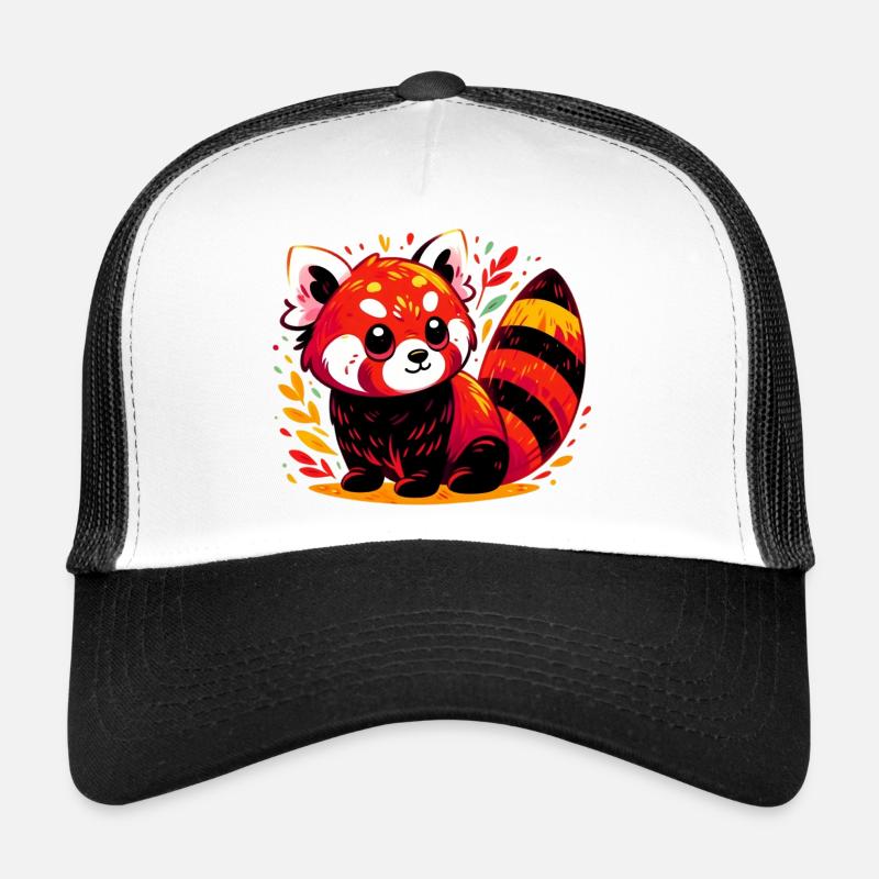 Red panda - Trucker Cap - white/black