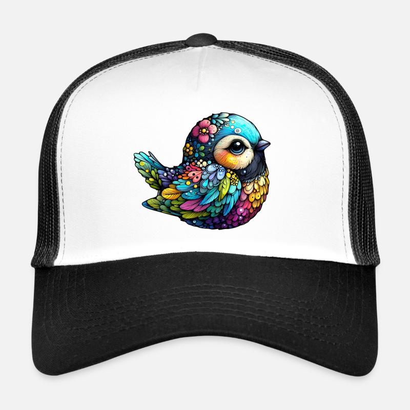 Floral Bird Harmony Trucker Cap