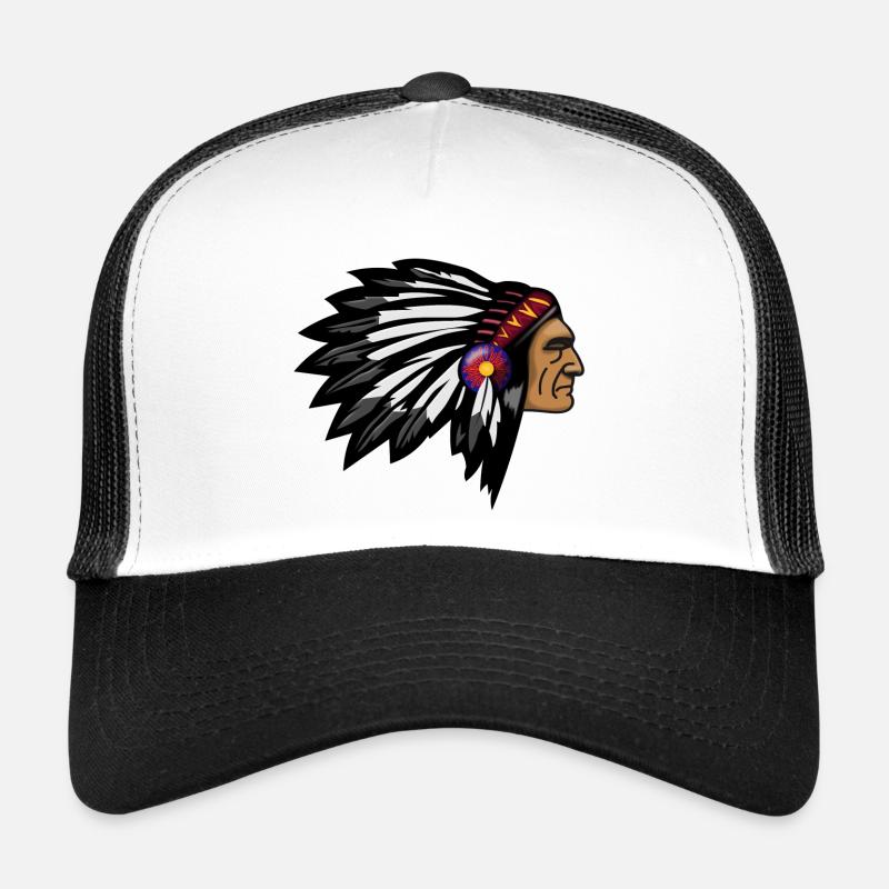 Fier chef indien visage tête côté Casquette trucker 
