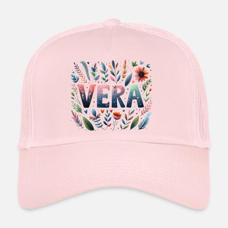Vera Surname First name Watercolor Trucker Cap