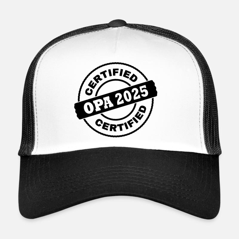 Opa 2025 - Trucker Cap - Weiß/Schwarz