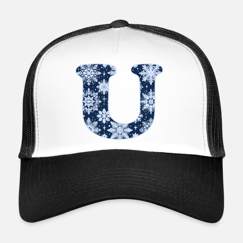 Letter U Snowflakes Trucker Cap