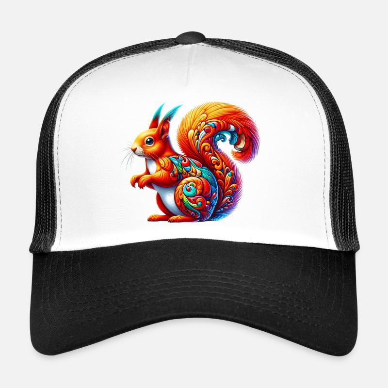 Eichhörnchen - Trucker Cap - Weiß/Schwarz