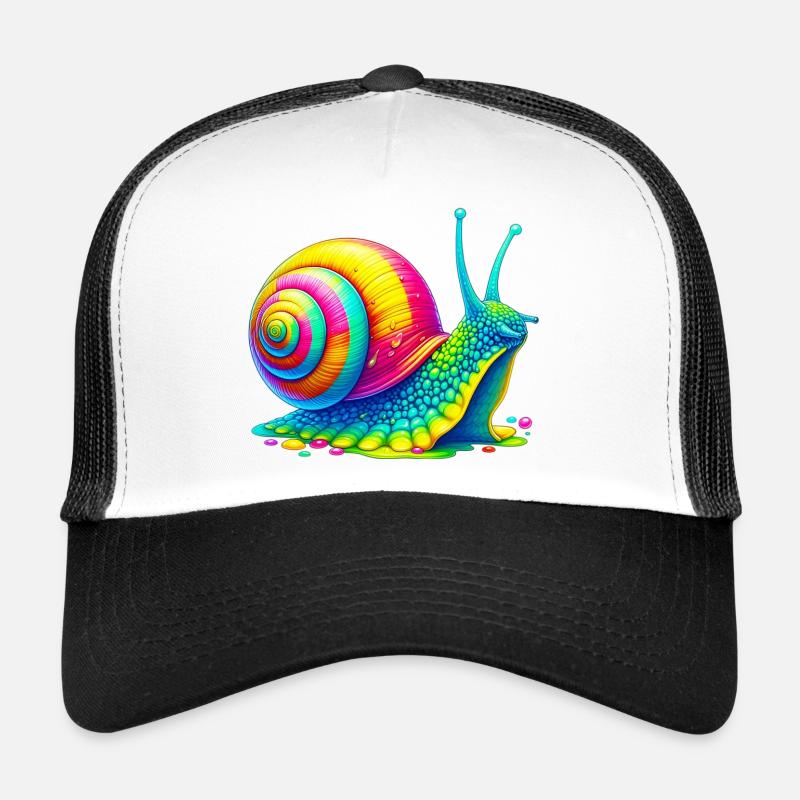 Schnecke - Trucker Cap - Weiß/Schwarz