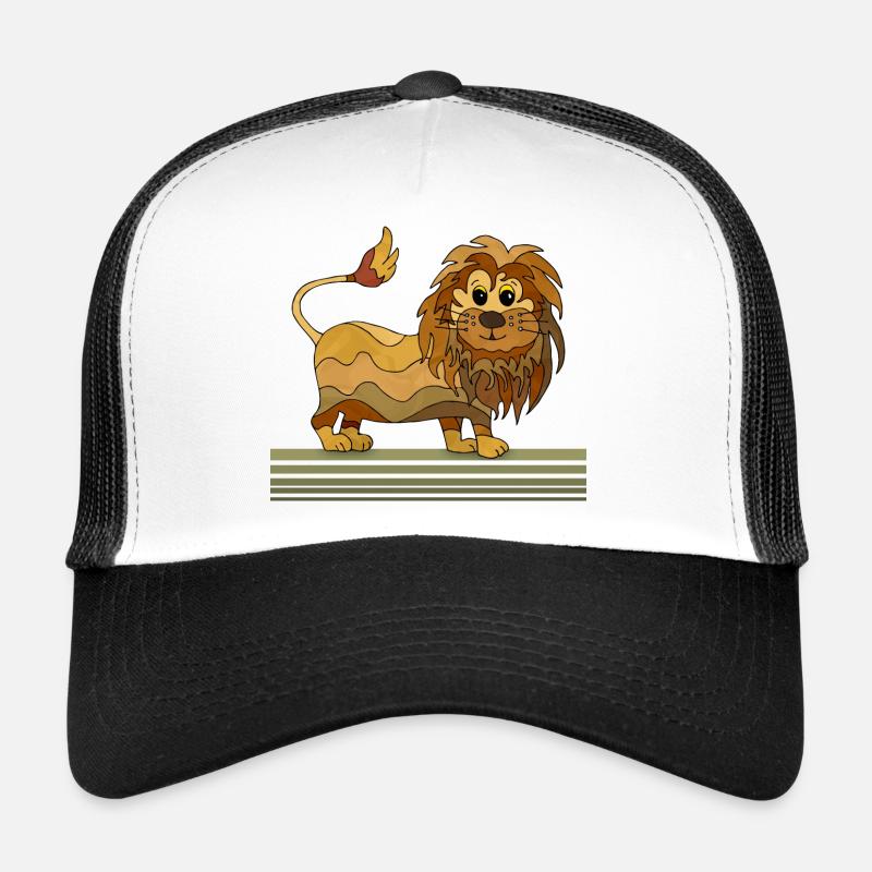 Löwe - Trucker Cap - Weiß/Schwarz