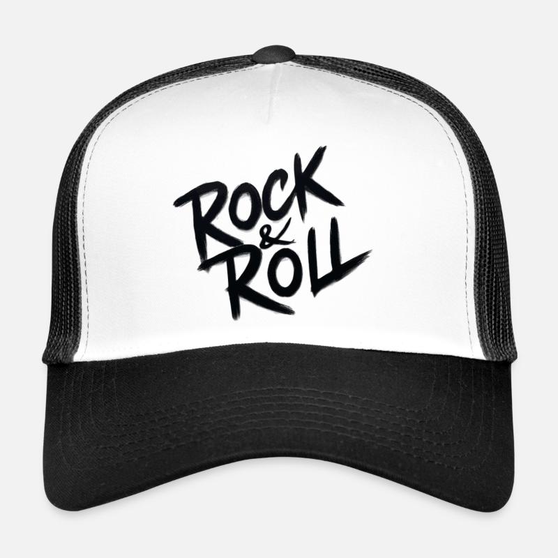 Rock & Roll - Casquette trucker  - blanc/noir