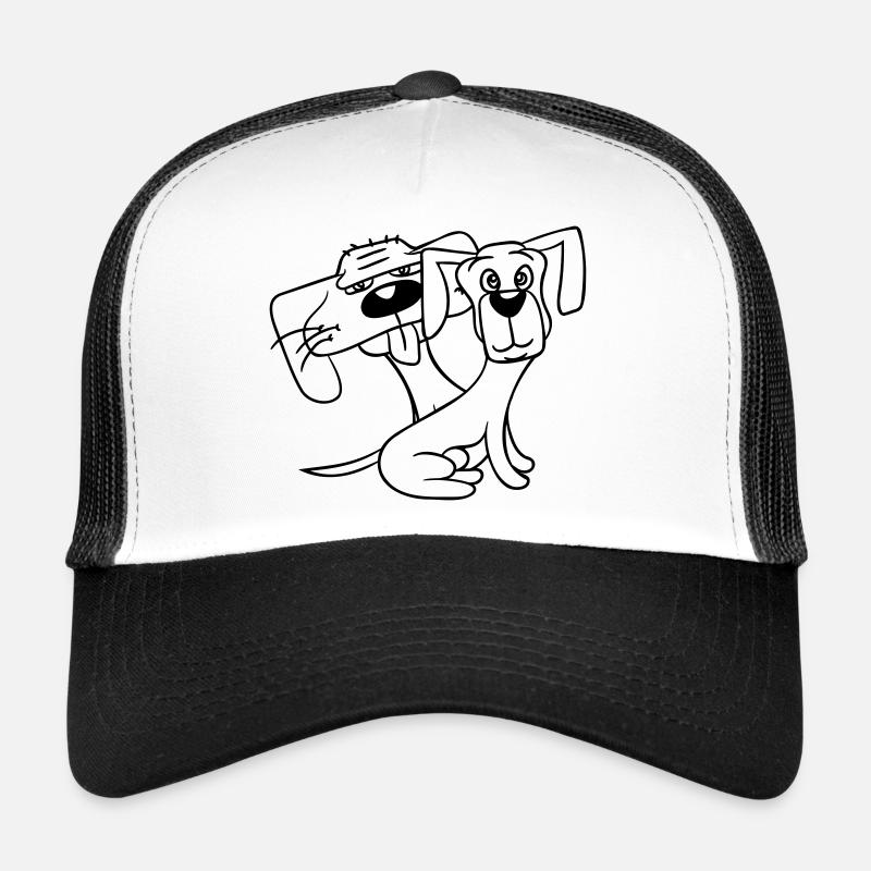 2 Dogs Looking Funny Funny Silly Sitting Cool Trucker Cap