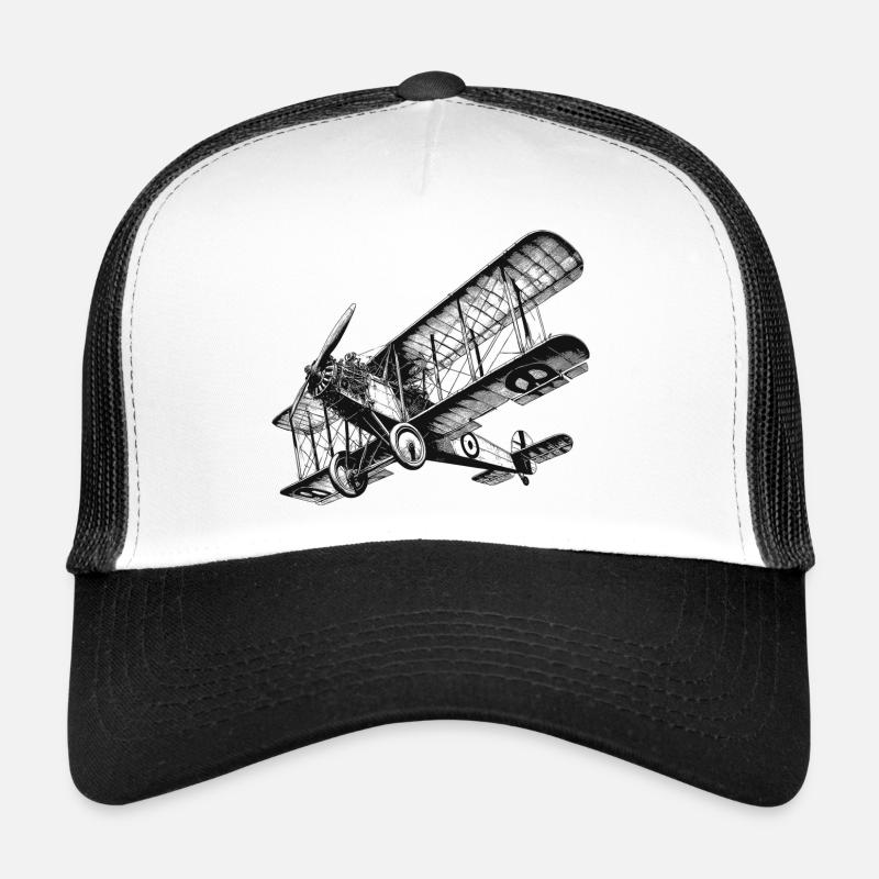 Biplane Airplane Trucker Cap