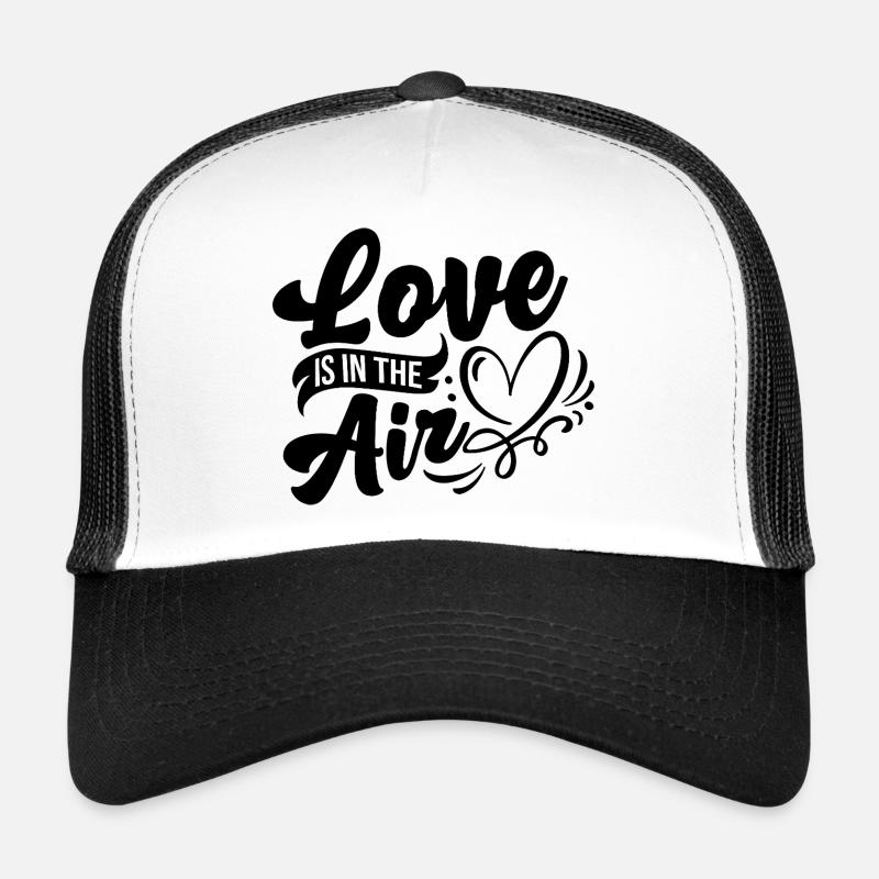 Il y a de l’amour dans l’air - Casquette trucker  - blanc/noir