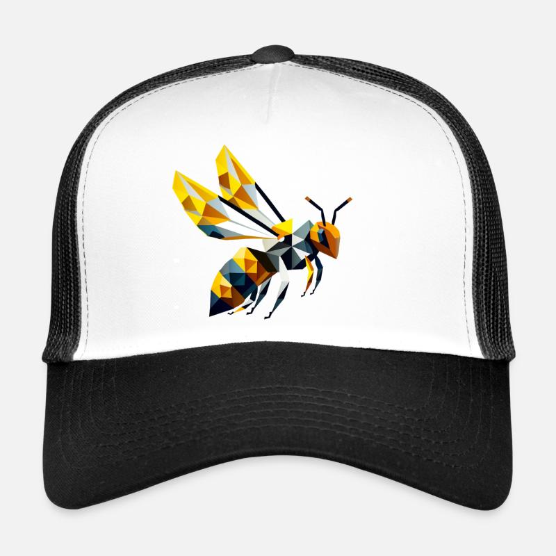 geometric bee, in modern polygon style Trucker Cap