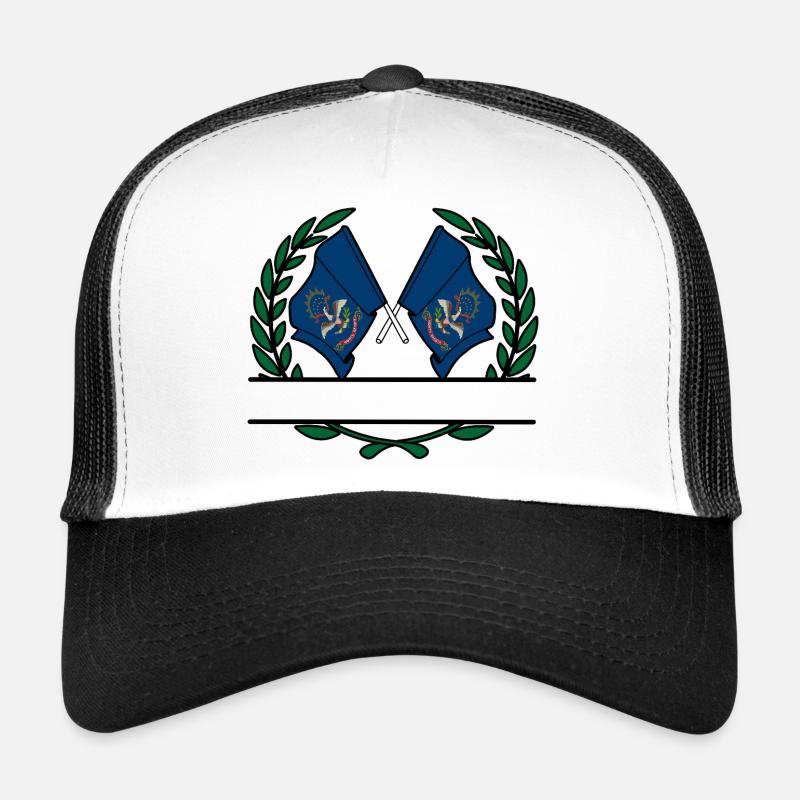 États-Unis Dakota du Nord Laurel Couronne drapeau bannière Casquette trucker 