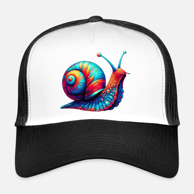 Schnecke - Trucker Cap - Weiß/Schwarz