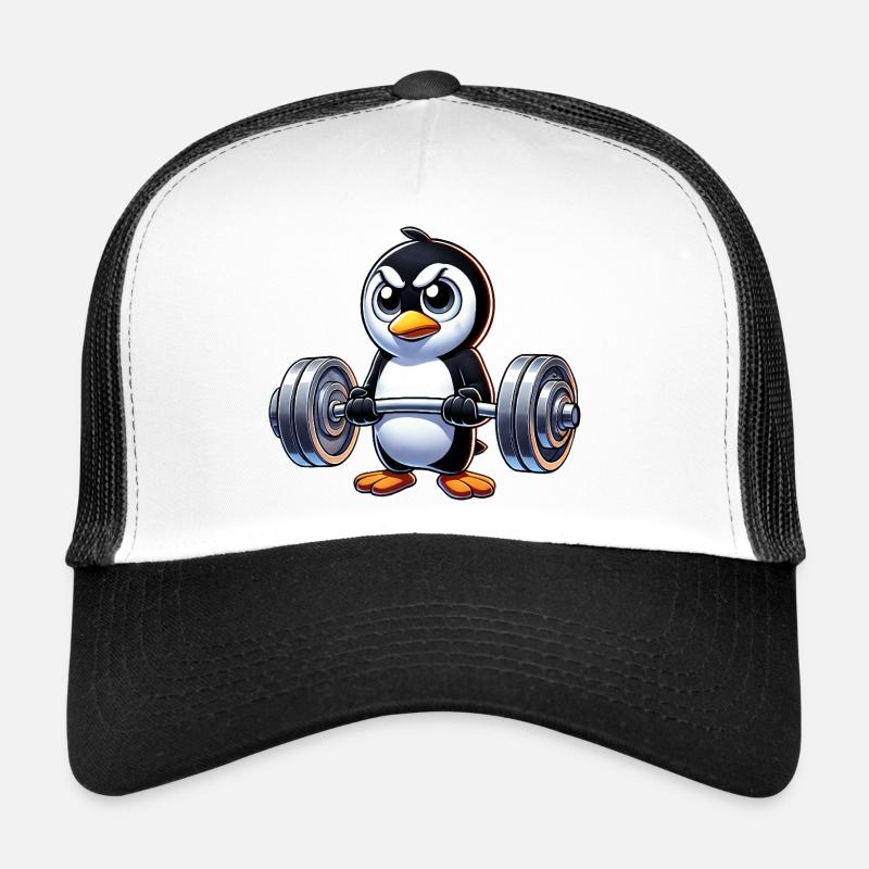 Strong Penguin Workout Dumbbell Strength Training Trucker Cap