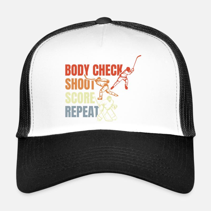 Eishockey Spruch - Trucker Cap - Weiß/Schwarz