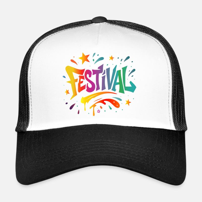 Festival – Bunte Energie in Graffiti-Style Trucker Cap