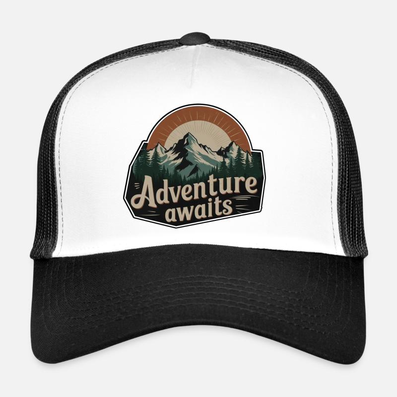 AdventureWaits - Trucker Cap - white/black