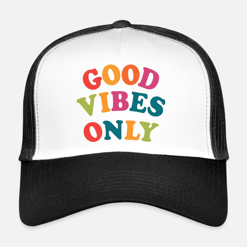 Bonnes vibrations - Casquette trucker  - blanc/noir