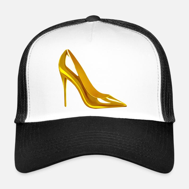 Chaussure à talons hauts dorée Design AI Style Casquette trucker 