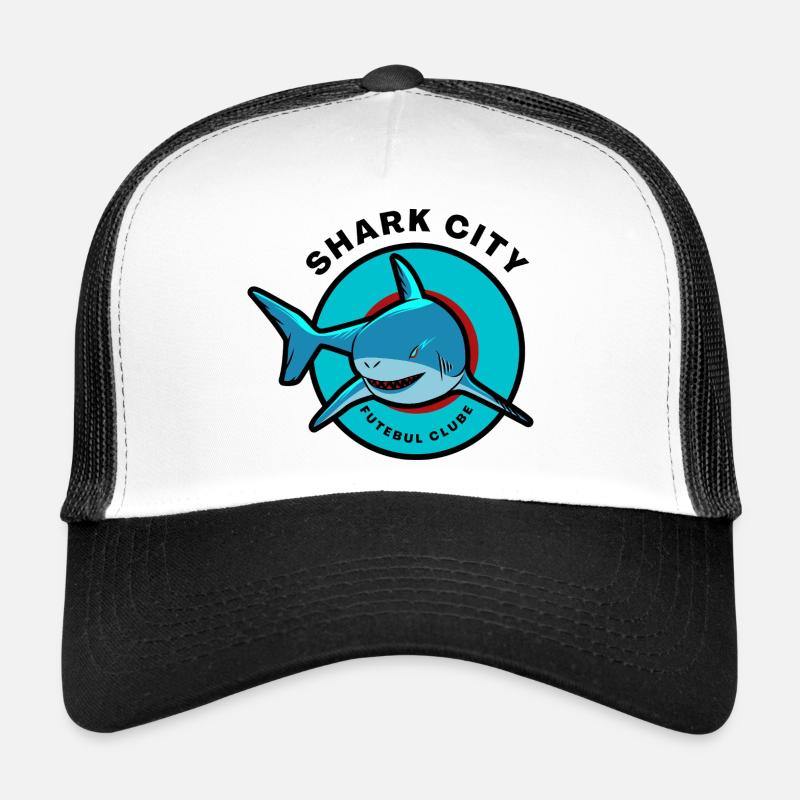 Shark_city - Trucker Cap - white/black