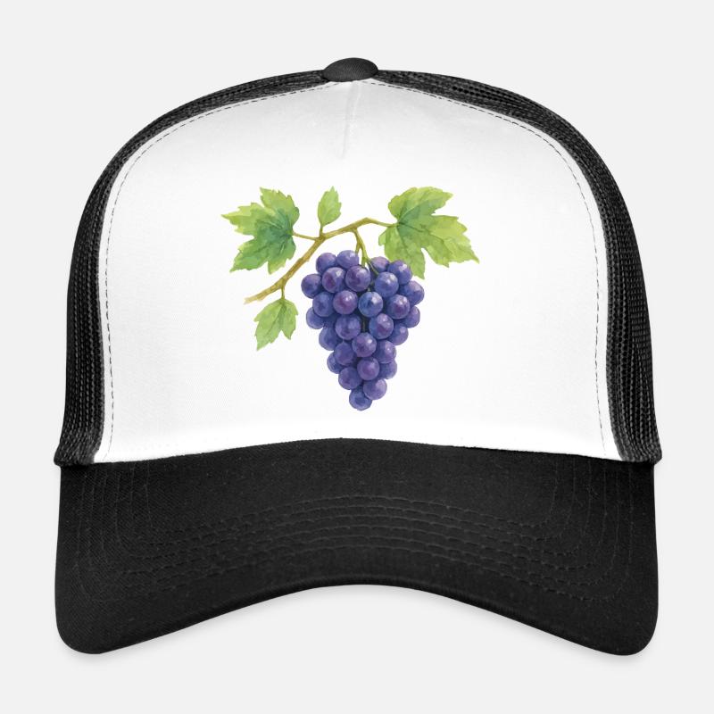 Weintrauben Wasserfarben Illustration Trucker Cap