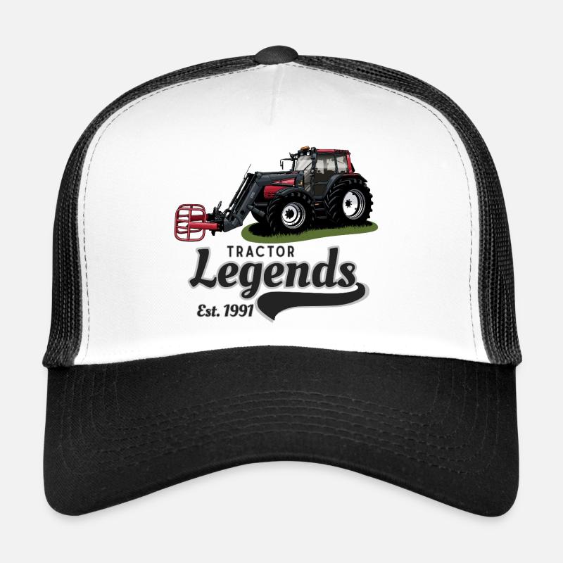 Traktor Legends Vintage Druck - Trucker Cap - Weiß/Schwarz