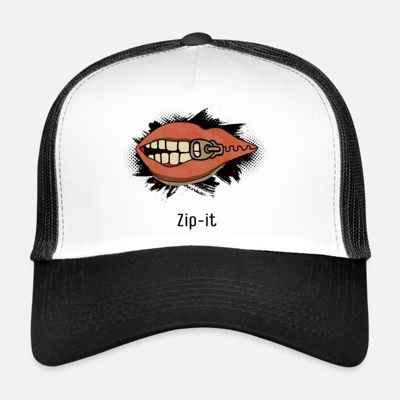 Zip it – une déclaration insolente dans un look pop art Casquette trucker 