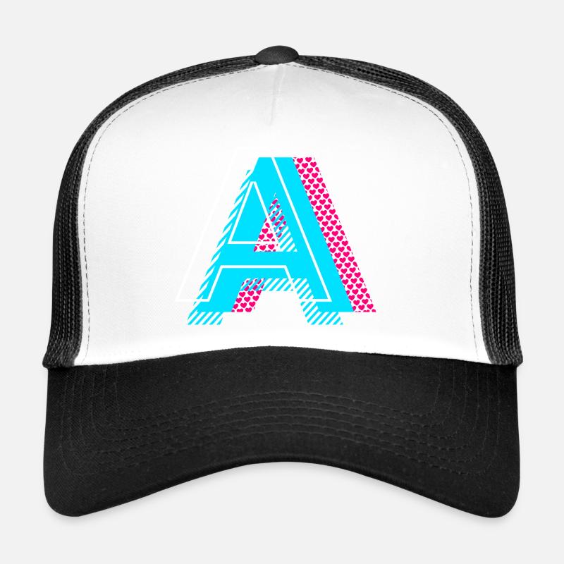 Lettre initiale A Casquette trucker 