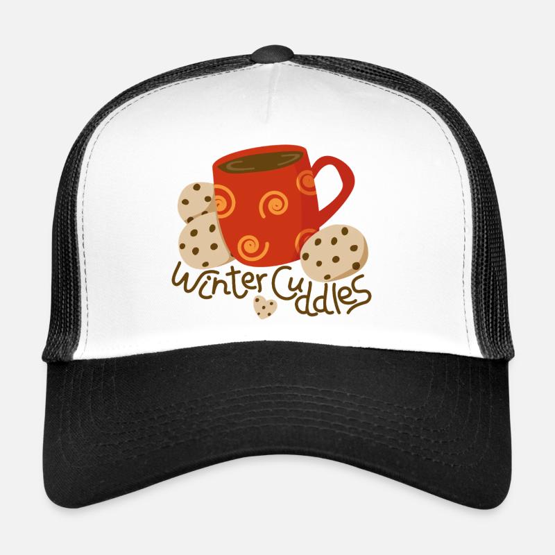 Tasse de chocolat chaud avec des biscuits Casquette trucker 