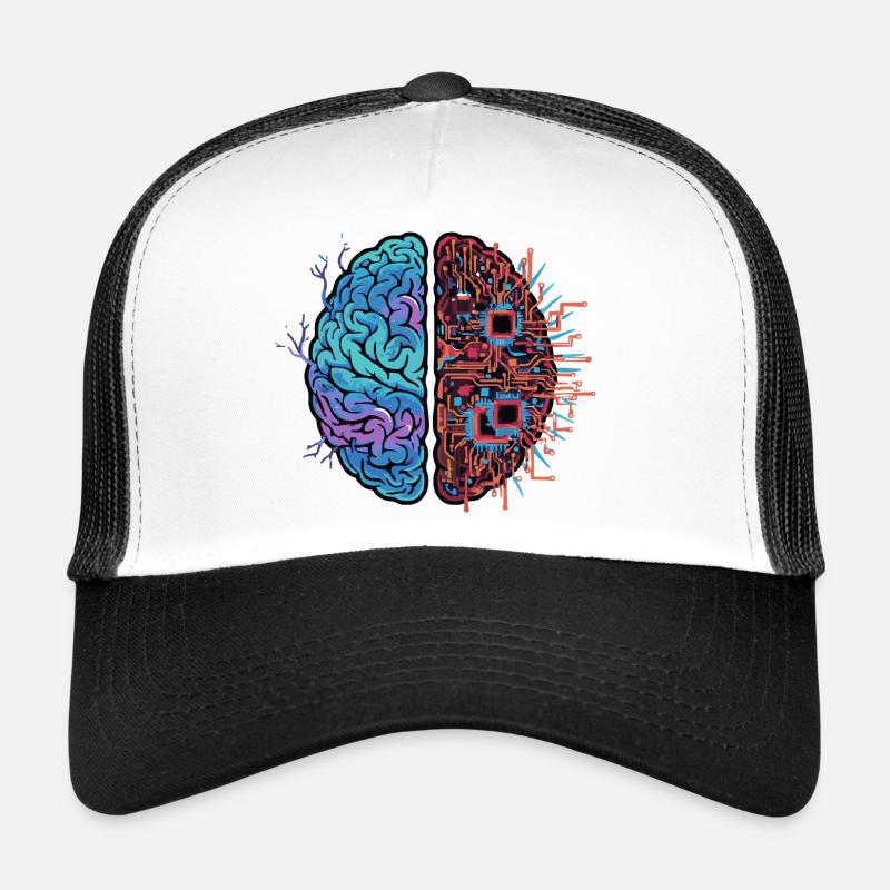 Robotic brain Technology Robotic Trucker Cap