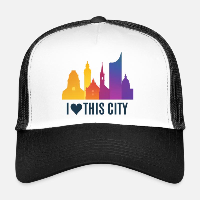 Herzstadt Skyline Gradient Trucker Cap