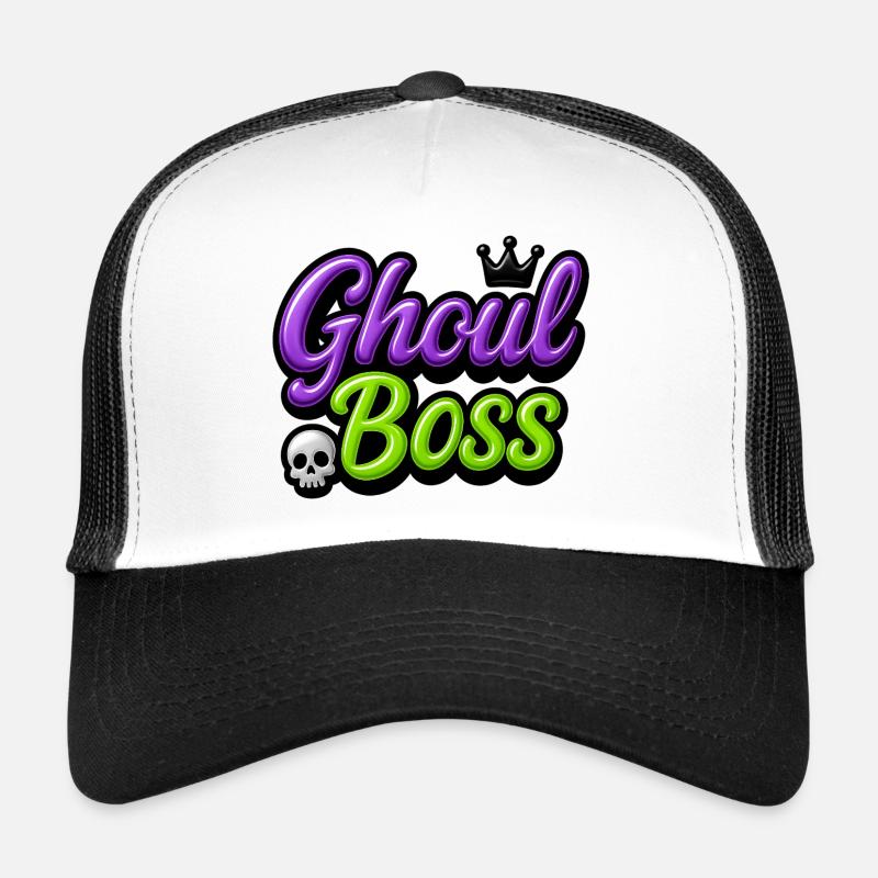 Ghoul Chef / Y2K Halloween Design - Trucker Cap - white/black