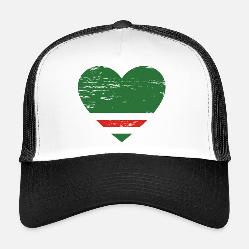 Tschetschenien Flagge Herz used Trucker Cap