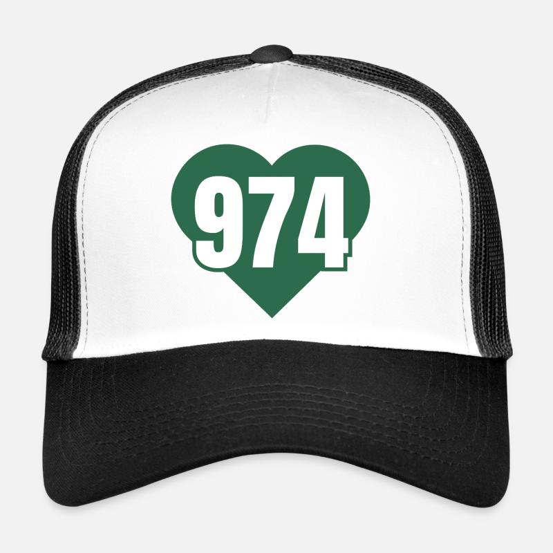 Coeur 974 Code Vert Casquette trucker 