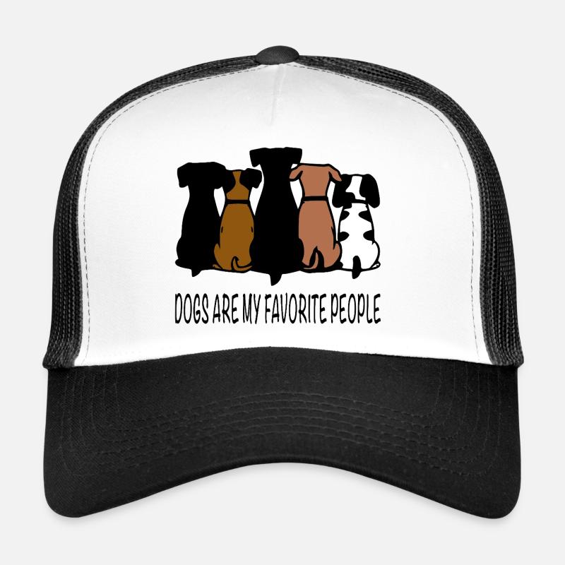 Vier Hundesilhouetten in Farbton Trucker Cap