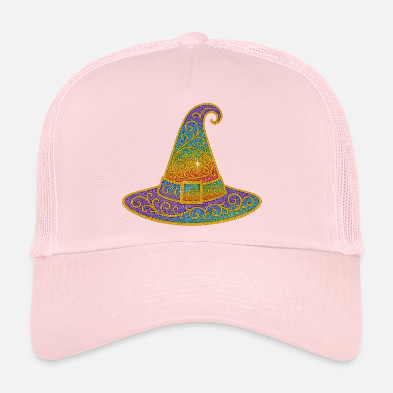 Colorful sparkling witch hat Trucker Cap