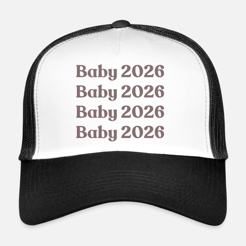 Baby 2026 - Trucker Cap - Weiß/Schwarz