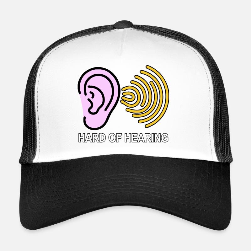 Symbole de malentendant avec ondes sonores Casquette trucker 