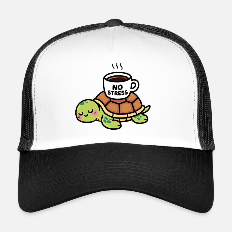 Turtle Zen Café No Stress Trucker Cap