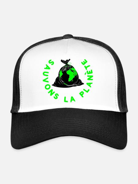 Save the planet - Trucker Cap - white/black - Front