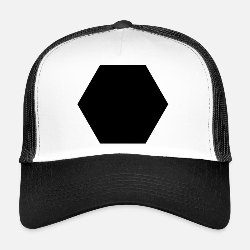 Black Hexagon Trucker Cap
