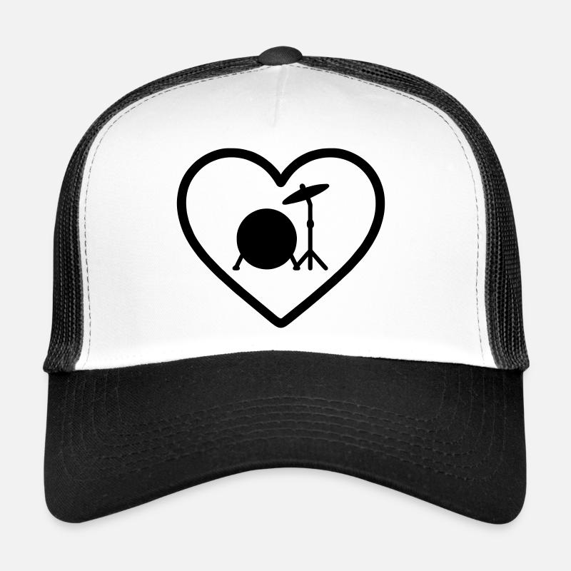 Herztrommel Basstrommel Becken Trucker Cap